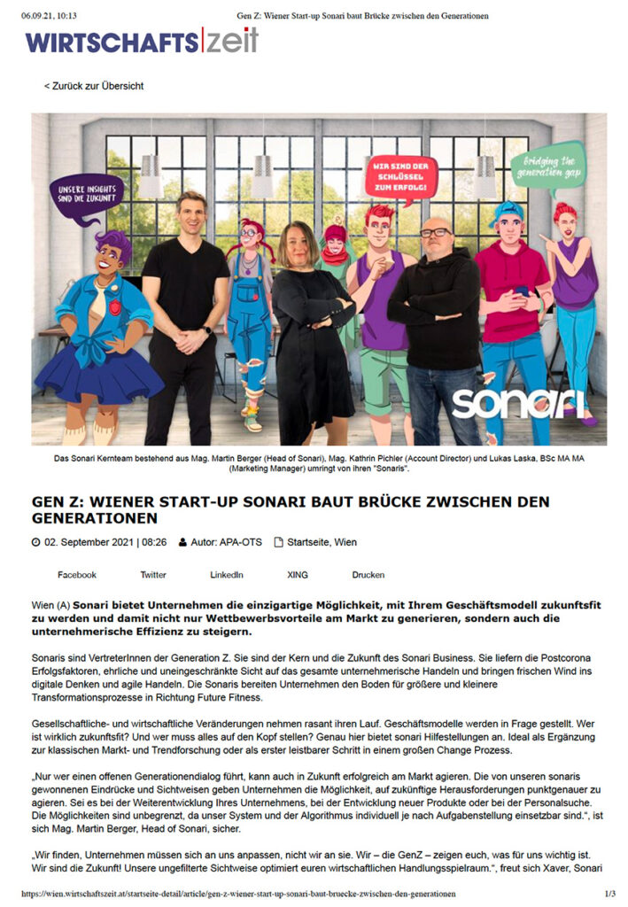 Wirschaftszeit - Sonari Beitrag